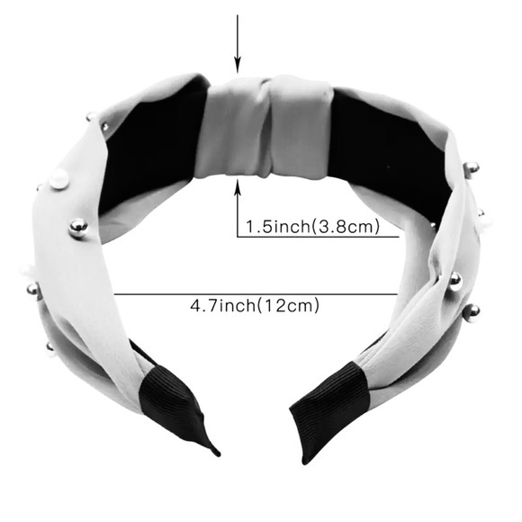 PEARL HEADBAND BLUSH PINK PEARL HEADBAND WITH SILVER BALLS‎- NEW - Picture 7 of 7